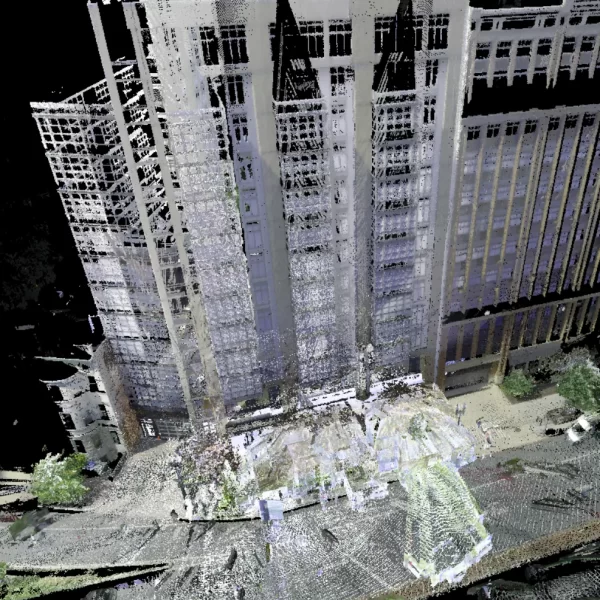 Nuage de points issu du scan 3D d’un bâtiment